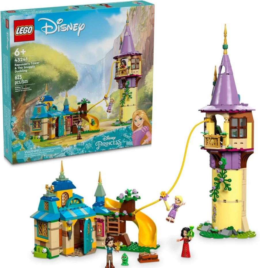 LEGO Disney Princess Rapunzel's Tower Building Set 43241 with Rapunzel, Flynn Rider & Mother Gothel Mini-Dolls, Creative Construction Toy for Kids Ages 6+