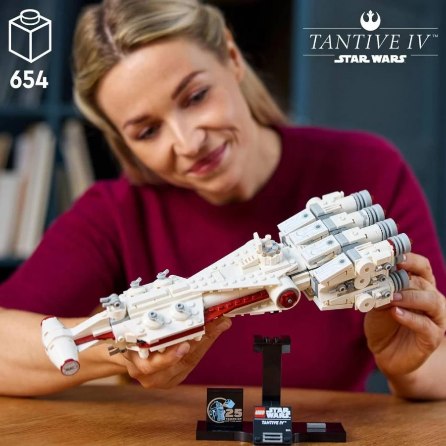 LEGO Star Wars Tantive IV 75376 Buildable Starship Model, 25th Anniversary Collectible Building Set for Adults, Creative Display Gift for Star Wars Fans