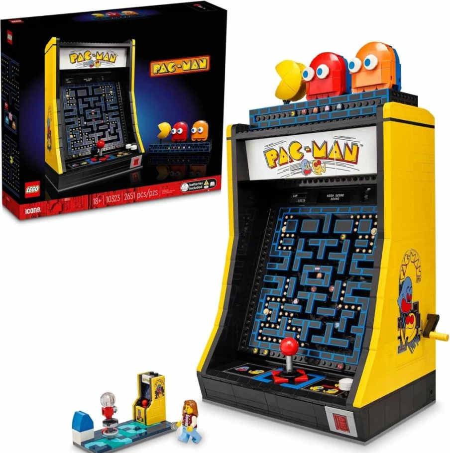 LEGO Icons Pac-Man Arcade 10323 Building Set, Retro Video Game Replica Model with Pac-Man & Ghost Figures, Nostalgic Gift for Fans