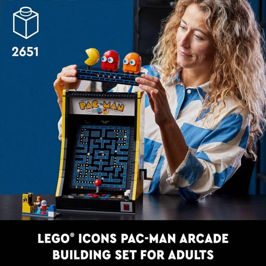 LEGO Icons Pac-Man Arcade 10323 Building Set, Retro Video Game Replica Model with Pac-Man & Ghost Figures, Nostalgic Gift for Fans