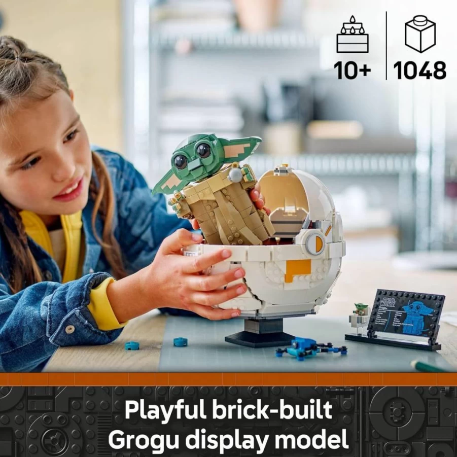 LEGO Star Wars The Mandalorian Grogu Building Set 75403 with Hover Pram Toy for Kids Ages 10+ | Creative Birthday Gift for Boys and Girls | Star Wars Collectible Model Kit