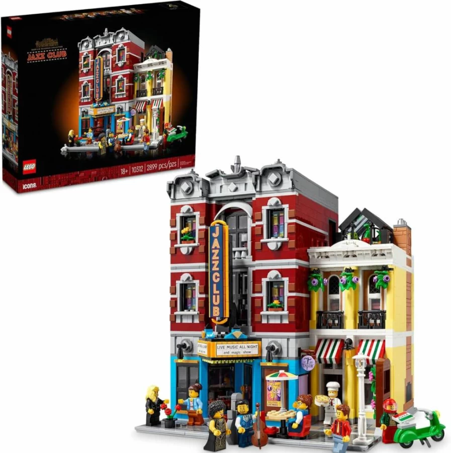 LEGO Icons Jazz Club 10312 Building Set for Adults – Collectible Music Venue with 5 Detailed Rooms & 8 Minifigures, Perfect Gift for Jazz Fans and Musicians