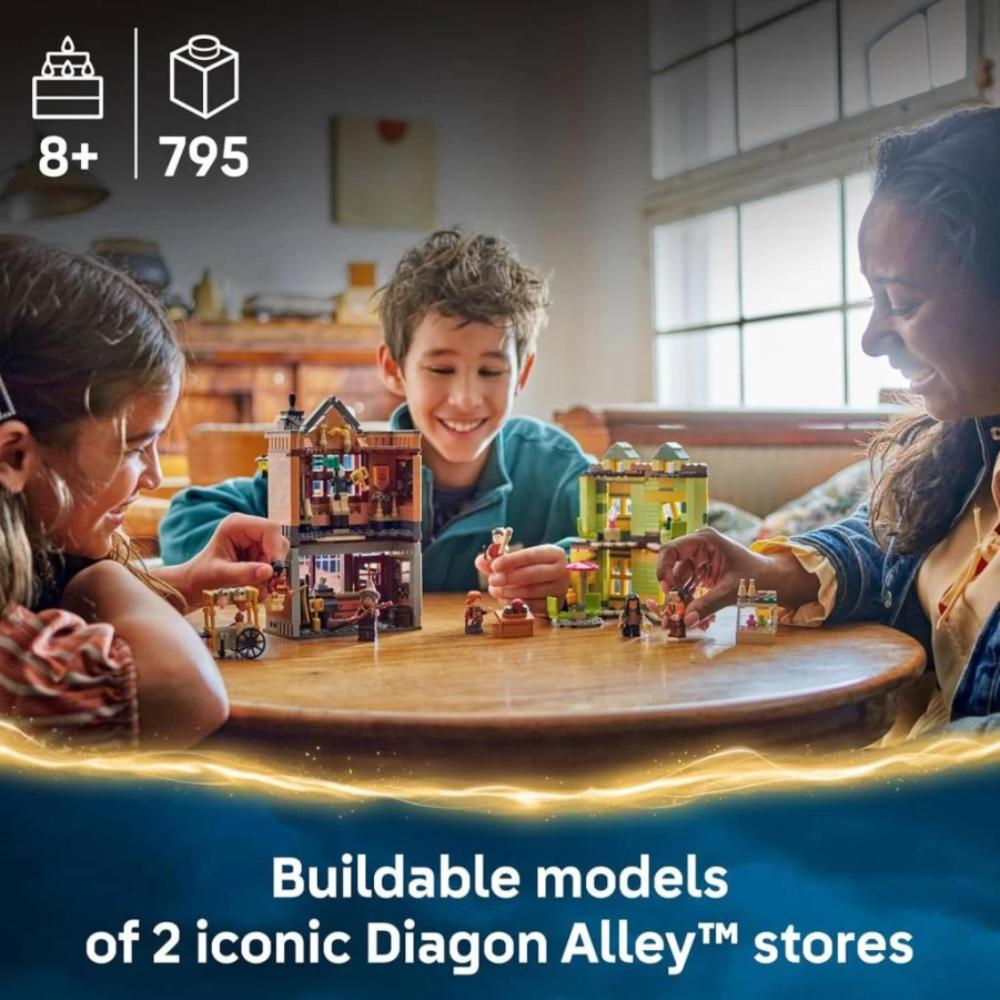 LEGO Harry Potter Diagon Alley Quidditch Supplies & Ice Cream Parlour Building Set 76452 - Collectible Toy Gift for Kids Boys Girls Ages 8+