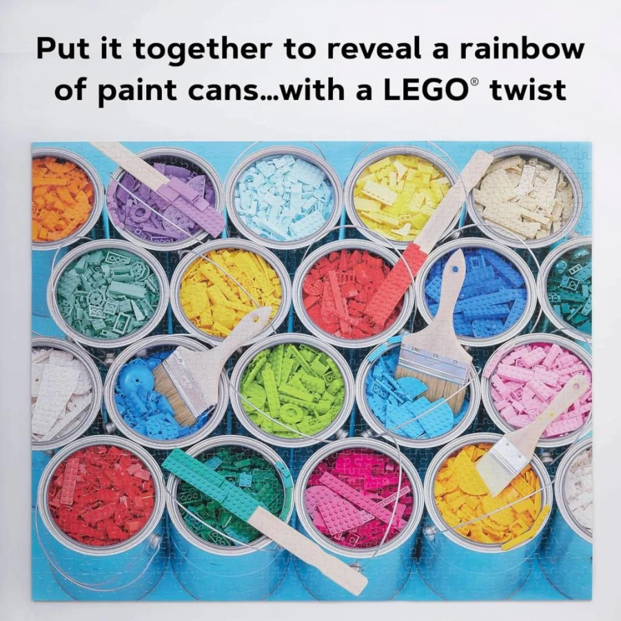 Room Copenhagen Lego Paint Party 1000-Piece Jigsaw Puzzle for Adults and Kids