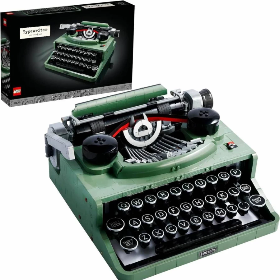 LEGO Ideas Typewriter 21327 Retro Building Set for Adults, Collectible Display Model, Creative Gift for LEGO Fans & Hobbyists