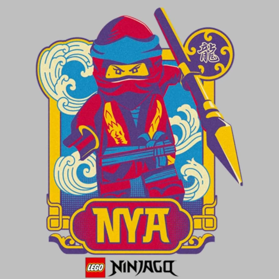 Fifth Sun Women's Lego Ninjago Nya Graphic Short Sleeve T-Shirt - Heather Tee