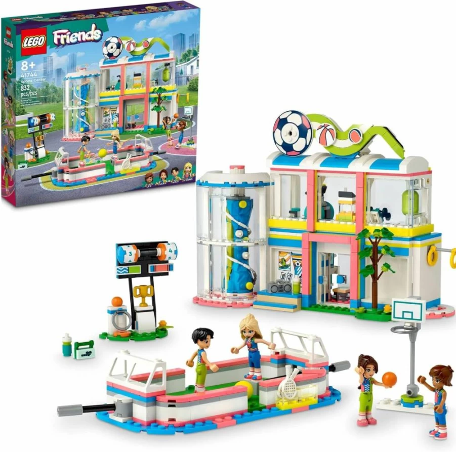 LEGO Friends Sports Center 41744 Building Set for Kids Ages 8+ with Football, Basketball & Tennis Games - Creative Sports-Themed Gift for Boys & Girls