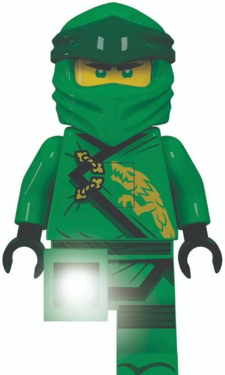 IQ Portable LED Flashlight - 5" Auto-Off Camping Light with Lego Ninjago Lloyd Figure, Battery Powered for Outdoor, Home & Reading