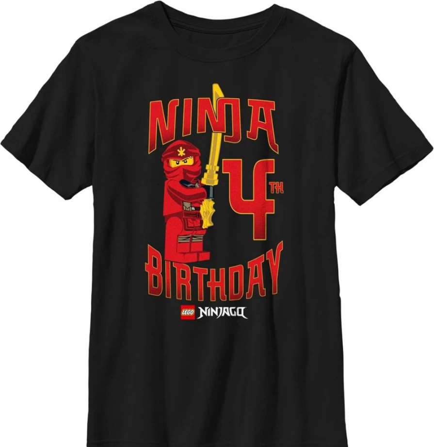 Fifth Sun Boys' Lego Ninjago Birthday Short Sleeve T-Shirt for Kids