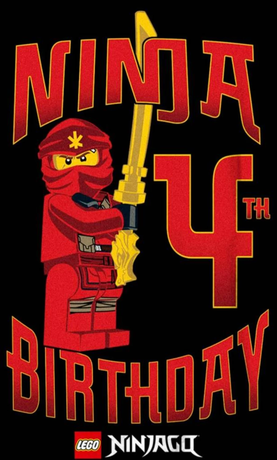 Fifth Sun Boys' Lego Ninjago Birthday Short Sleeve T-Shirt for Kids