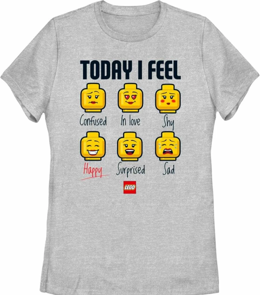 Fifth Sun LEGO Women's Heather Short Sleeve Graphic Tee - Iconic Expressions Collection