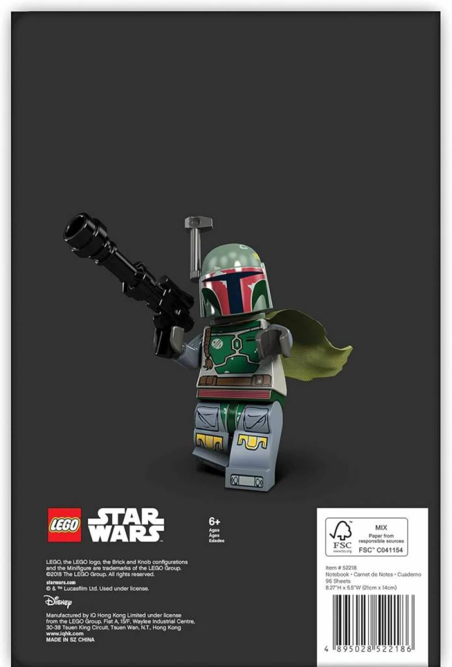 IQ LEGO Star Wars Boba Fett Softcover Notebook (52218) - Collectible Ruled Journal for Fans