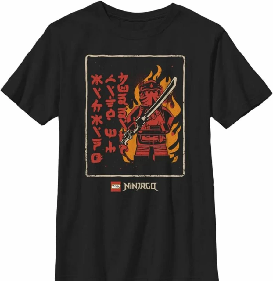 Fifth Sun Boys' Lego Ninjago Fire Ninja Graphic Short Sleeve T-Shirt for Kids