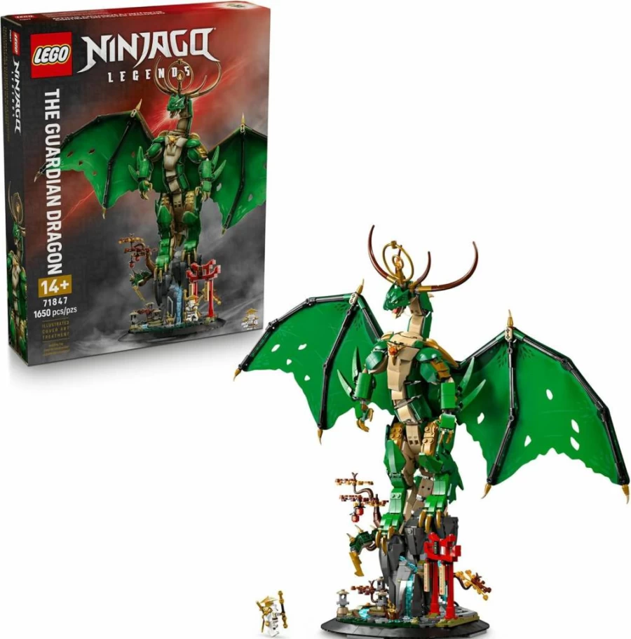 LEGO Ninjago 71847 Guardian Dragon Building Set with Master Wu Minifigure - Monstrosity Series Model Kit for Teens, Cool Room Decor Gift for Boys & Girls Ages 14+