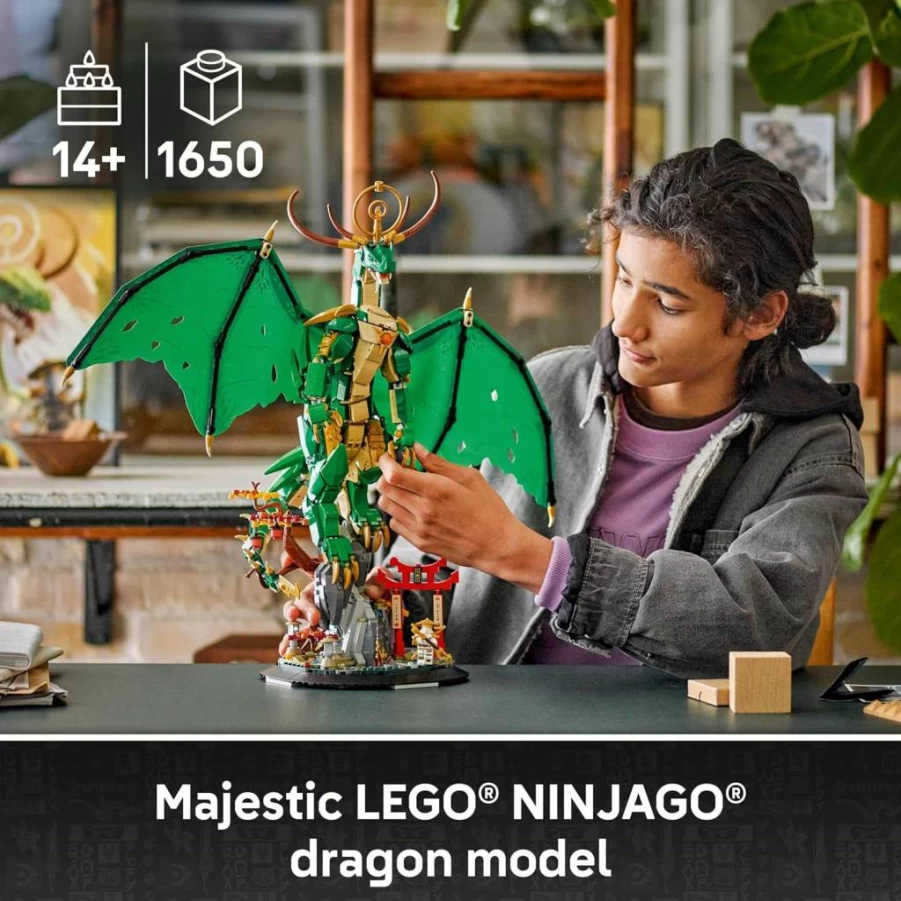 LEGO Ninjago 71847 Guardian Dragon Building Set with Master Wu Minifigure - Monstrosity Series Model Kit for Teens, Cool Room Decor Gift for Boys & Girls Ages 14+
