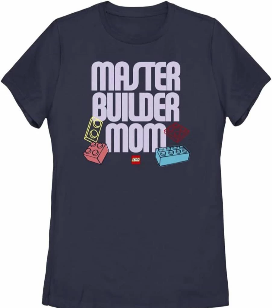 Fifth Sun Women's Lego Builder Graphic Short Sleeve T-Shirt | Iconic Mom Tee