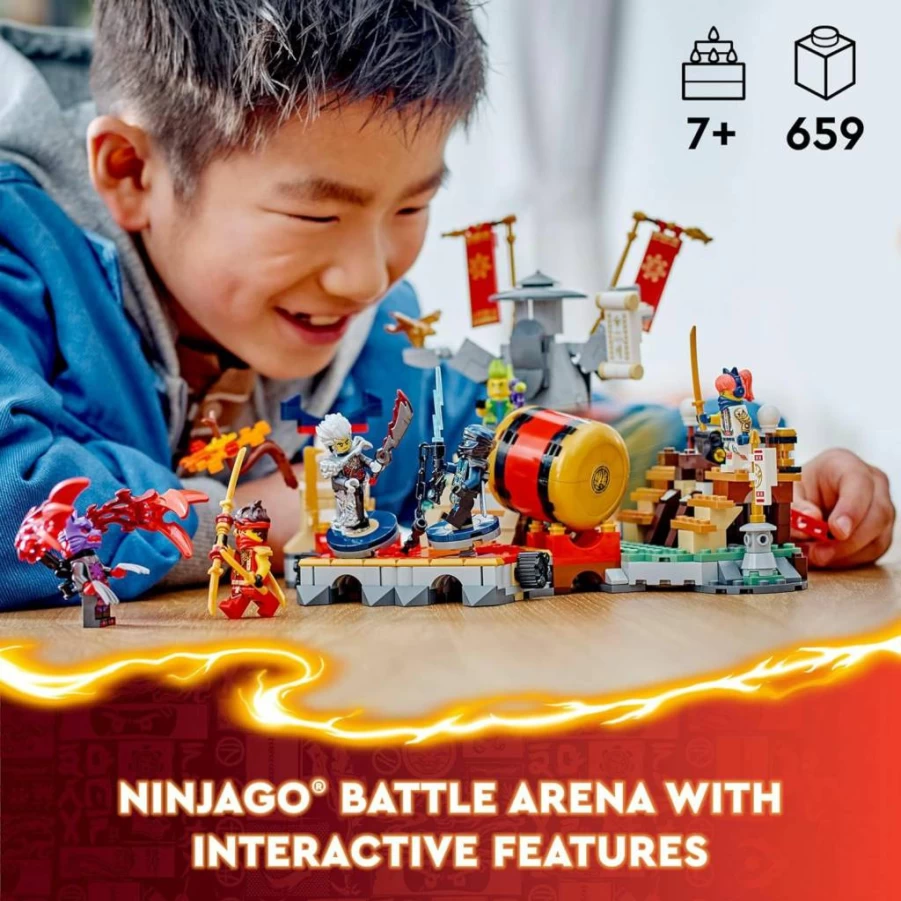 LEGO Ninjago 71818 Tournament Battle Arena Building Set with 6 Minifigures, Kids Action Toy for Boys & Girls Ages 7+, Ninja Battle Gift Idea