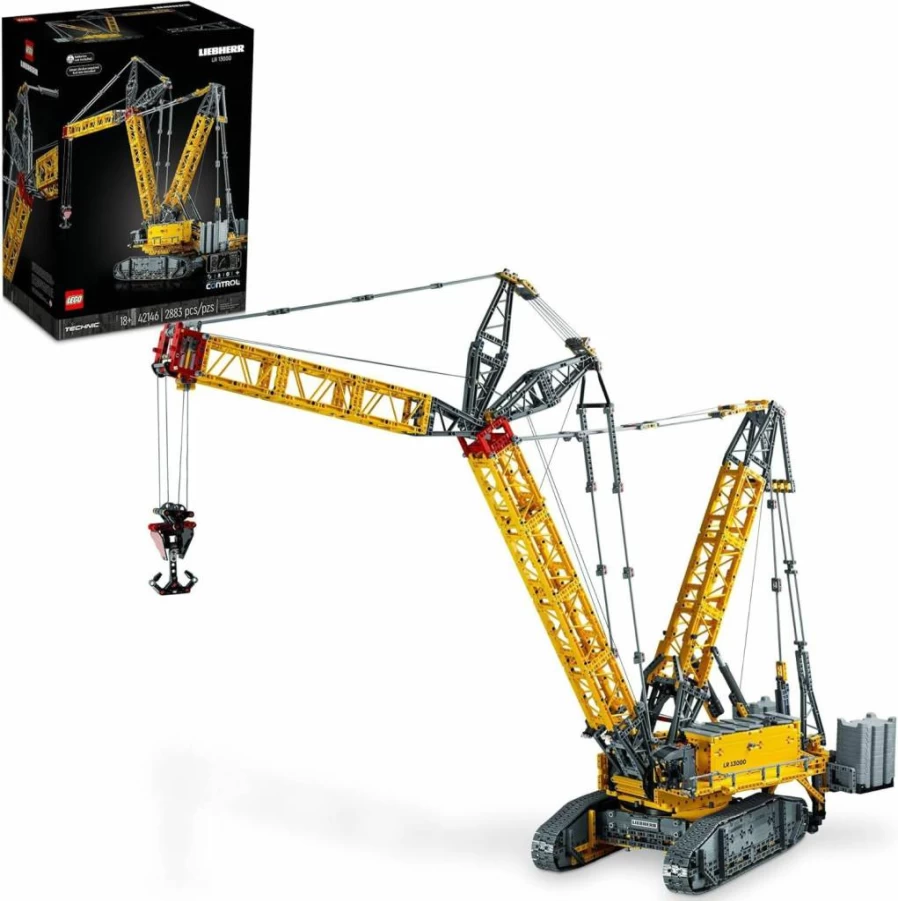 LEGO Technic Liebherr LR 13000 Crawler Crane 42146 Building Kit for Adults, Detailed Model with Winch System & Luffing Jib, Collectible Display Set