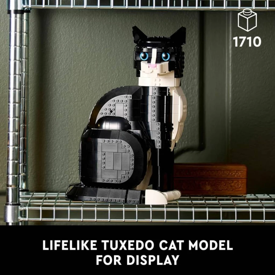 LEGO Ideas 21349 Tuxedo Cat Building Set for Adults - DIY Home Decor Gift for Graduation, Living Room & Bedroom Creative Crafts Kit