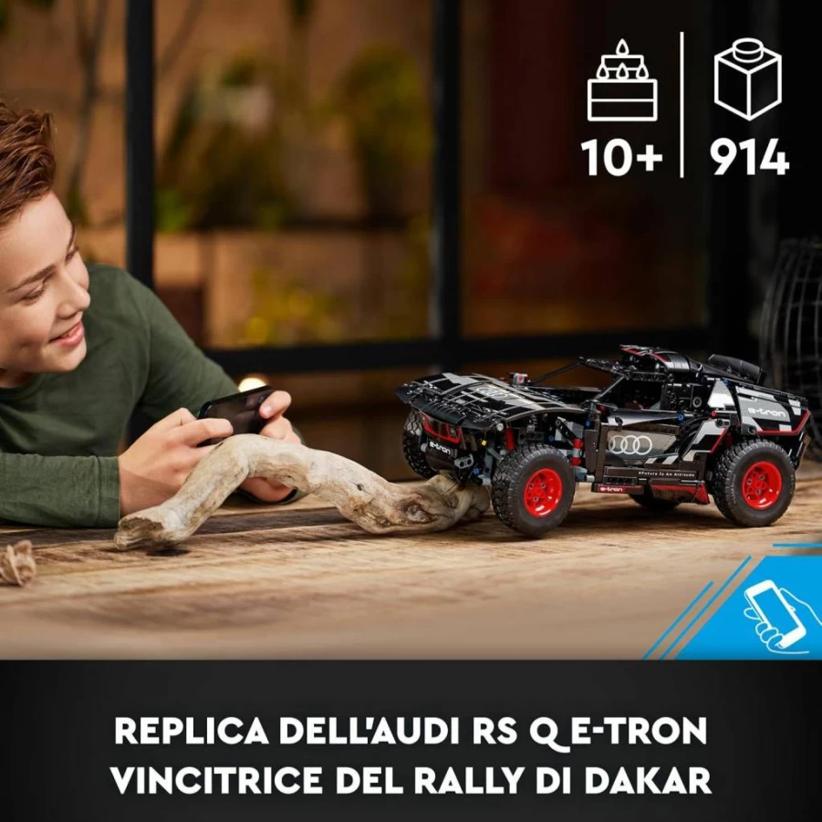 LEGO Technic Audi RS Q e-tron 42160 Remote Control Car Building Kit for Kids Ages 10+, App-Controlled Engineering Toy, STEM Gift for Boys & Girls