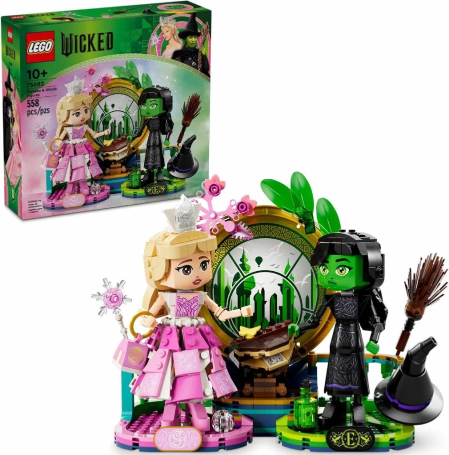LEGO Elphaba & Glinda Buildable Figures 75682 - Wicked Themed Building Toys for Kids Ages 10+, Creative Gift for Girls & Boys, Collectible Doll Set