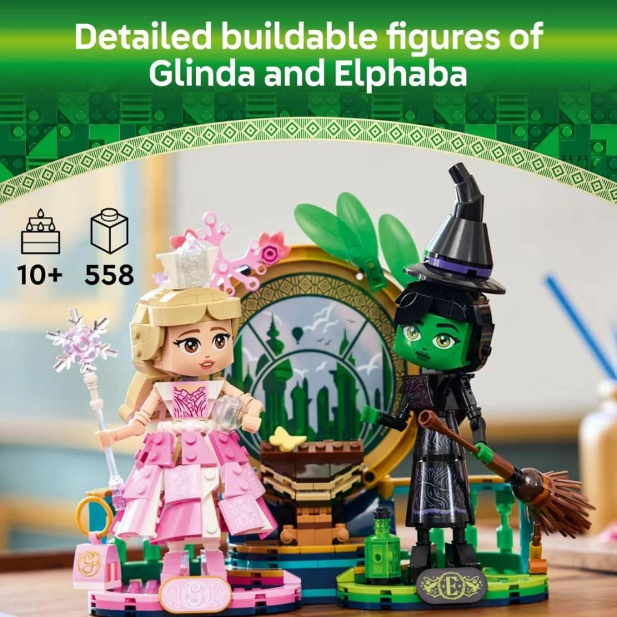 LEGO Elphaba & Glinda Buildable Figures 75682 - Wicked Themed Building Toys for Kids Ages 10+, Creative Gift for Girls & Boys, Collectible Doll Set