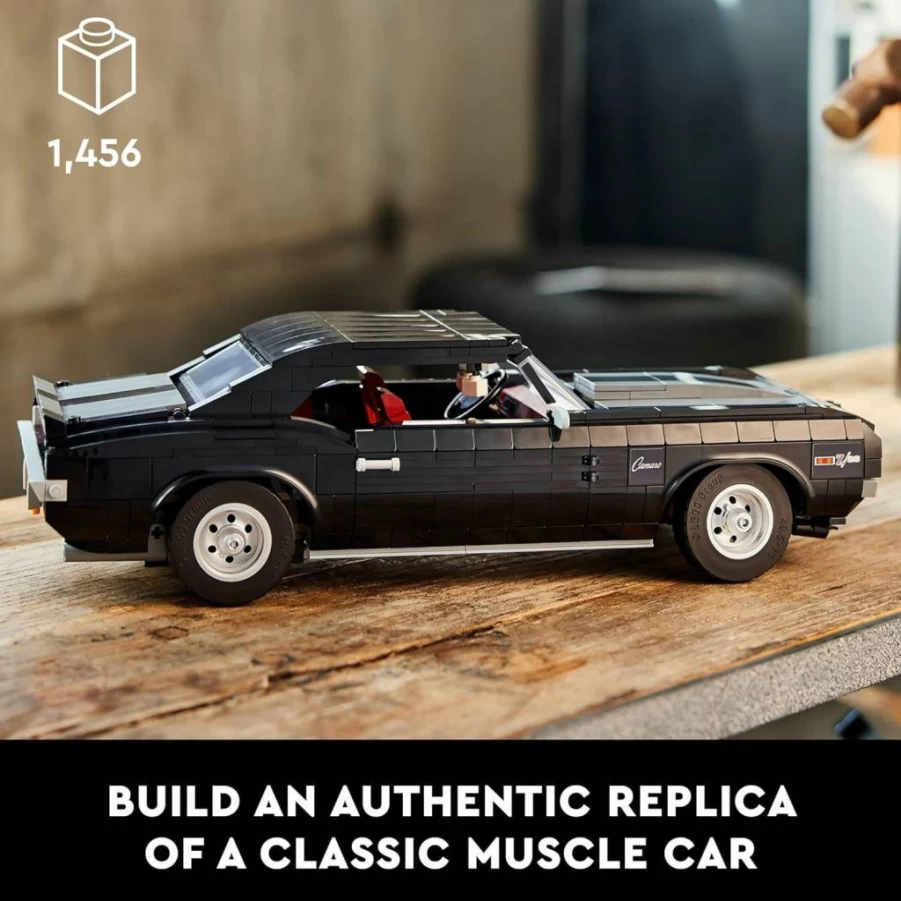 LEGO Icons 10304 Chevrolet Camaro Z28 Classic Muscle Car Building Set, 1969 Camaro Model Kit for Adults & Teens, Collectible Vintage Car Replica