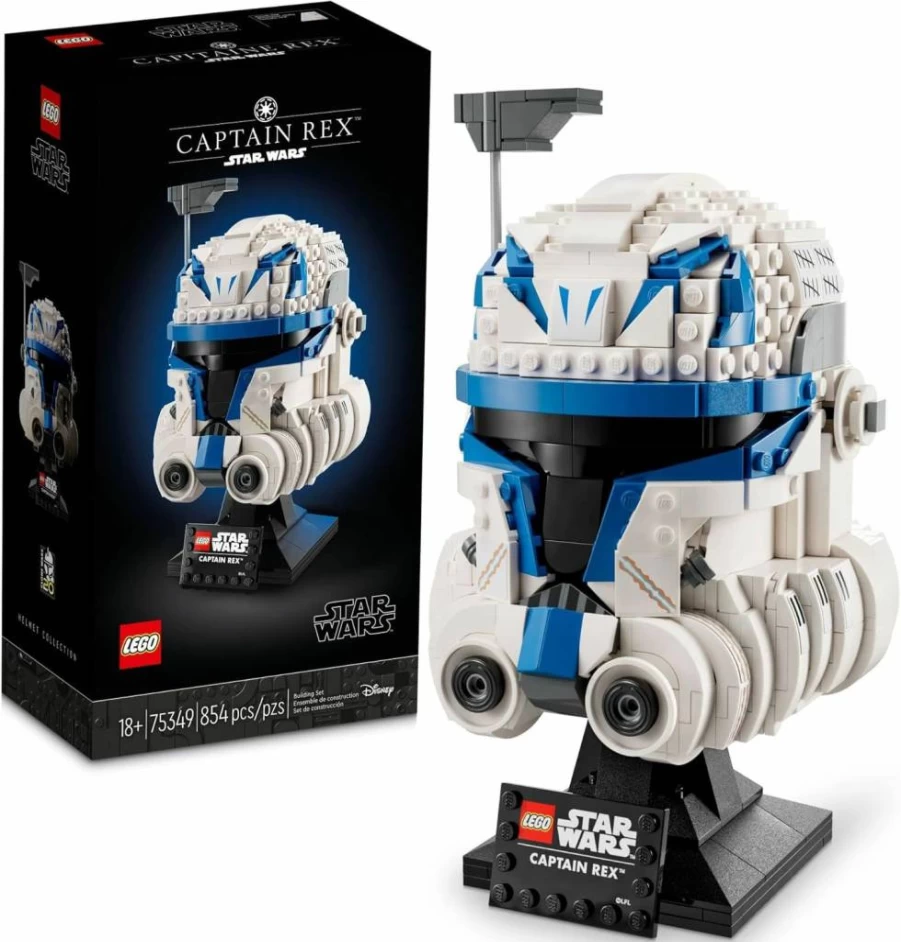 LEGO Star Wars Captain Rex Helmet 75349 Building Kit for Adults, Clone Wars Collectible Model, Creative Construction Set, Official Star Wars Memorabilia Gift