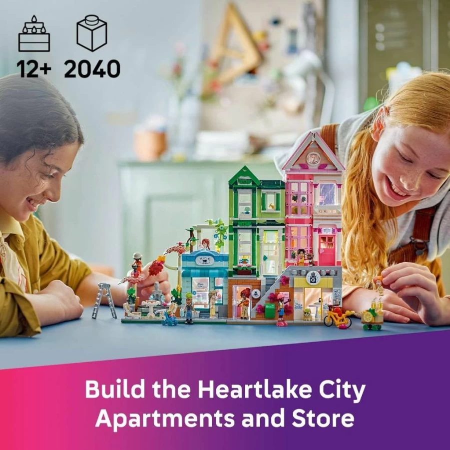 LEGO Friends Heartlake City Apartments & Stores Building Set 42670 - 7 Minidolls, Micro-Doll & Accessories - Creative Gift for Kids Ages 12+ - Girls & Boys Birthday Present