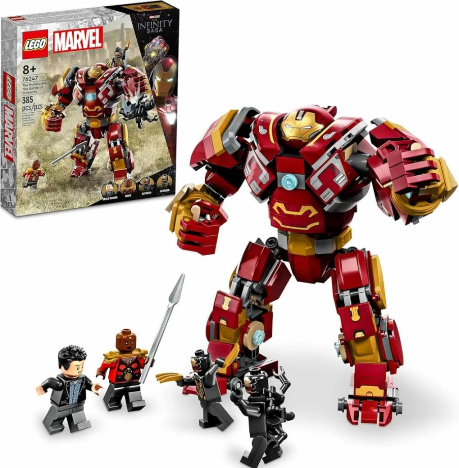 LEGO Marvel Avengers Hulkbuster 76247 Building Set with Hulk Minifigure, Infinity War Wakanda Battle Model Kit for Kids & Collectors