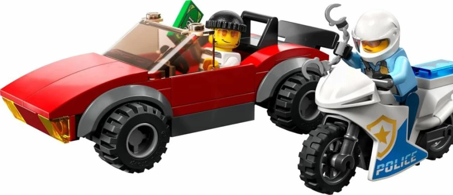 LEGO City Police Chase Set 60392 - Toy Racing Car & Motorcycle with 2 Officer Minifigures, Building Kit for Kids Ages 5+, Creative Play Gift Idea