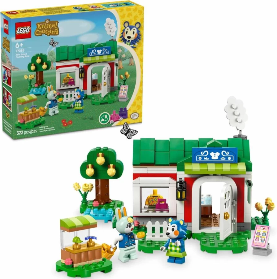 LEGO 77055 Animal Crossing Able Sisters Clothing Shop Building Set - Creative Toy for Kids Ages 6+ with Mini Figures - Perfect Birthday Gift for Boys and Girls