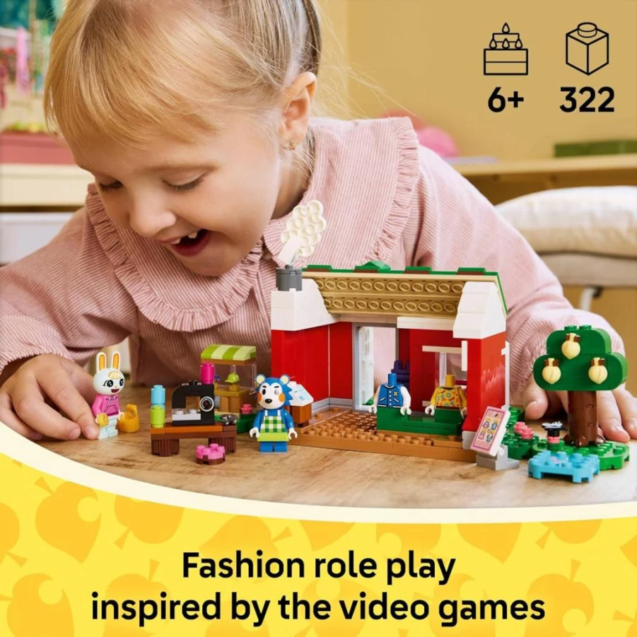 LEGO 77055 Animal Crossing Able Sisters Clothing Shop Building Set - Creative Toy for Kids Ages 6+ with Mini Figures - Perfect Birthday Gift for Boys and Girls