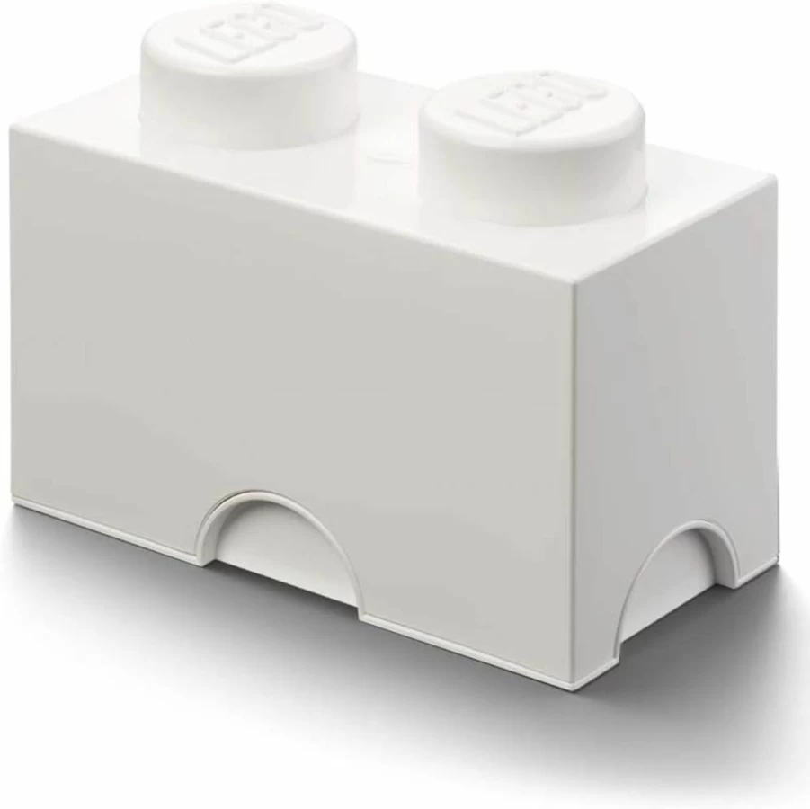 Room Copenhagen LEGO Storage Box Set - 3 Stackable Neutral Color Bins (Grey, White, Black) for Brick Organization