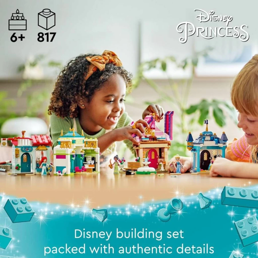 LEGO Disney Princess Market Adventure Building Set 43246 - Creative Pretend Play Toy with Disney Figures for Kids Ages 6+, Perfect Gift for Birthdays and Holidays
