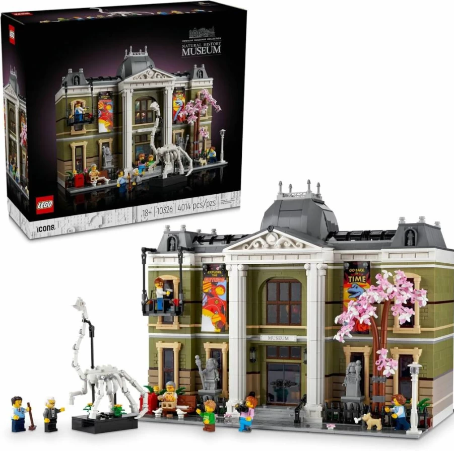 LEGO Icons 10326 Natural History Museum Modular Building Set for Adults, Dinosaur Display Model Kit, Science & Geology Collector's Gift, Advanced LEGO Architecture Series