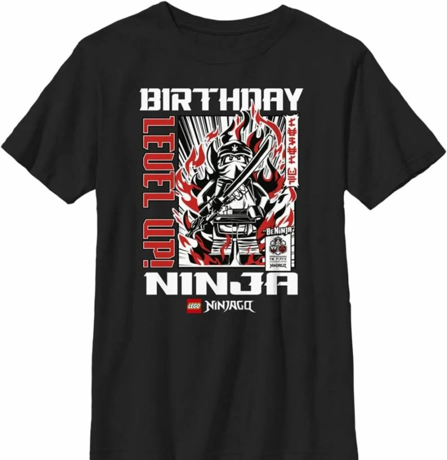 Fifth Sun Boys' Lego Ninjago Birthday T-Shirt - Short Sleeve Ninja Tee for Kids