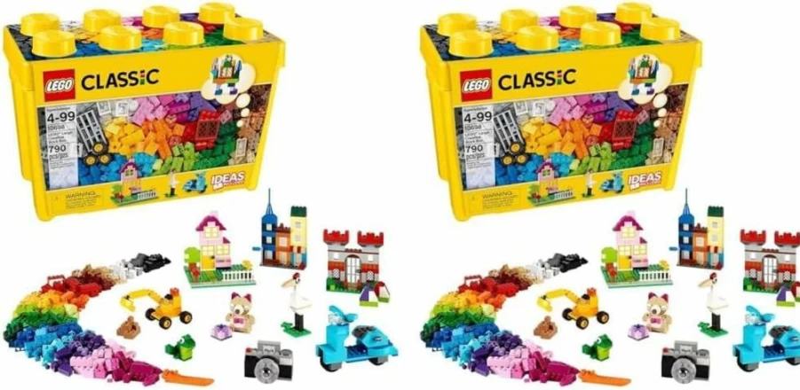 LEGO Classic Large Creative Brick Box 10698 Building Set for Kids - 790 Pieces, Storage Box, Creative Play for Boys & Girls, STEM Learning Toy for Home & Classroom