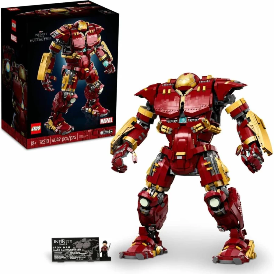 LEGO Marvel Avengers Hulkbuster 76210 Building Kit for Adults – Age of Ultron Collectible Set with Iron Man Minifigure, 18+ Display Model