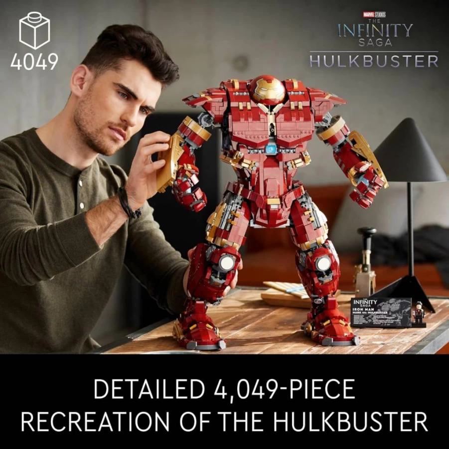 LEGO Marvel Avengers Hulkbuster 76210 Building Kit for Adults – Age of Ultron Collectible Set with Iron Man Minifigure, 18+ Display Model
