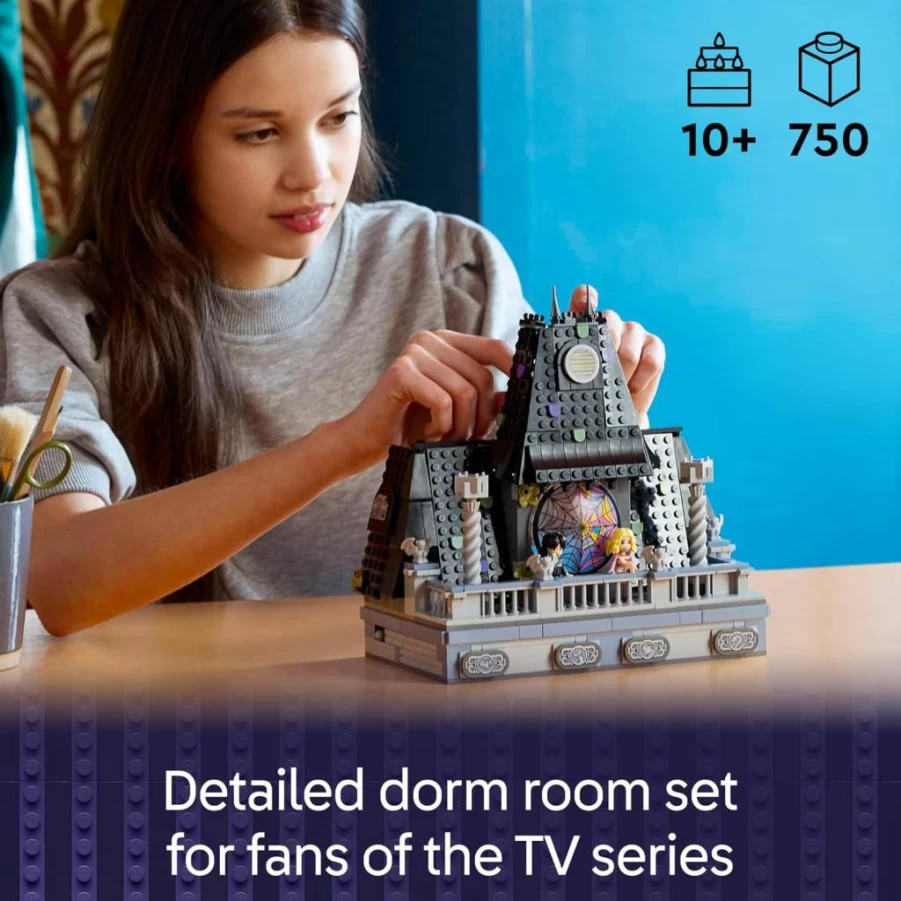 LEGO 76781 Wednesday Addams & Enid's Dorm Room Building Set with 4 Minifigures, Creative Play Toy for Kids Ages 10+, Perfect Gift for Birthday and Halloween