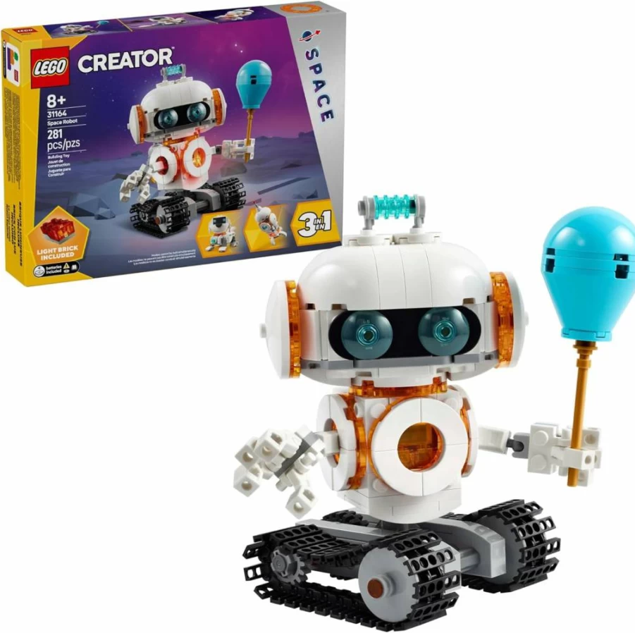 LEGO Creator 3-in-1 Space Robot Building Toy Set 31164 - Build a Robot, Spaceship, or Robot Dog - Creative STEM Gift for Kids Ages 8+ - Birthday Present for Boys and Girls