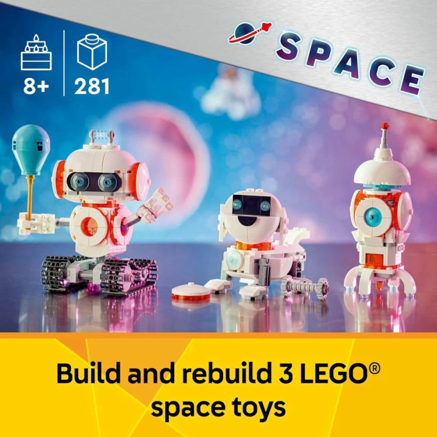 LEGO Creator 3-in-1 Space Robot Building Toy Set 31164 - Build a Robot, Spaceship, or Robot Dog - Creative STEM Gift for Kids Ages 8+ - Birthday Present for Boys and Girls