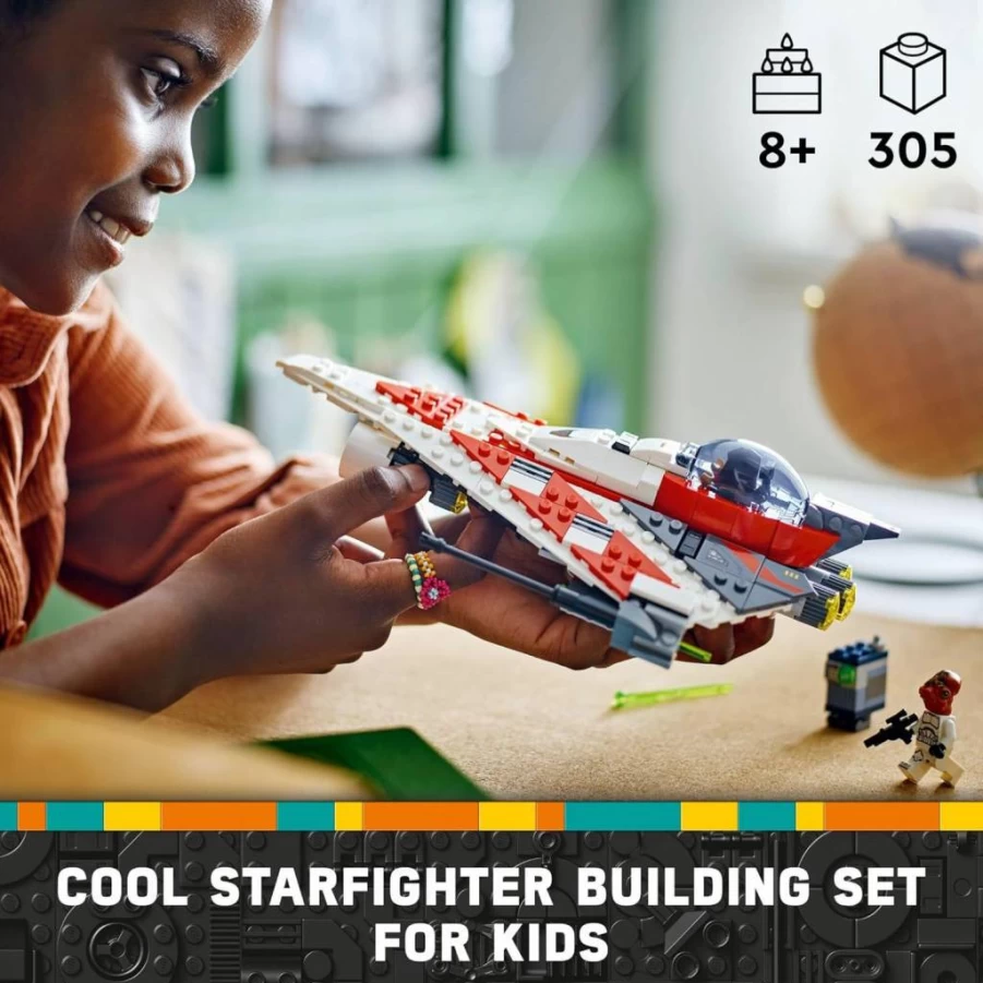 LEGO Star Wars 75388 Jedi Bob's Starfighter Building Set with Minifigure, Buildable Starship Model Kit for Kids Ages 8+ | Ultimate Gift for Boys, Girls & Fans