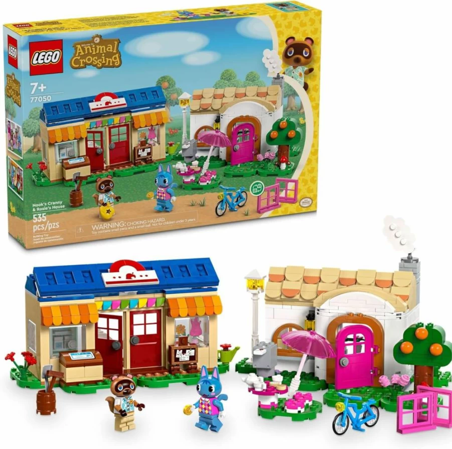 LEGO Animal Crossing Nook's Cranny & Rosie's House Building Set with 2 Mini Figures, Creative 77050 Construction Toy for Kids Ages 7+, Perfect Birthday Gift for Girls and Boys