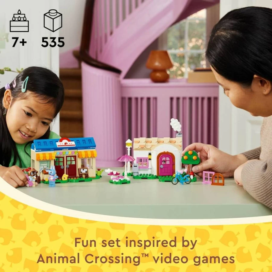 LEGO Animal Crossing Nook's Cranny & Rosie's House Building Set with 2 Mini Figures, Creative 77050 Construction Toy for Kids Ages 7+, Perfect Birthday Gift for Girls and Boys