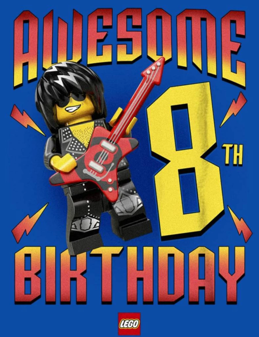 Fifth Sun Boys Lego Birthday Short Sleeve T-Shirt - Iconic Awesome Kids Tee for 8 Year Olds