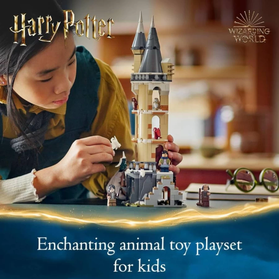 LEGO Harry Potter Hogwarts Castle Owlery Building Set 76430 with 3 Minifigures, Wizarding World Toy for Kids Ages 8+, Creative Birthday Gift for Boys and Girls