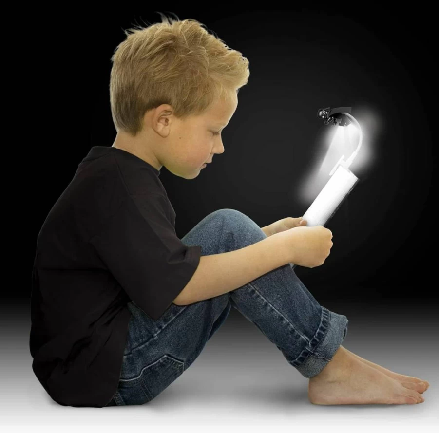 IQ Star Wars Darth Vader LED Book Light for Reading, Kids Night Light, Black Desk Lamp with Flexible Arm (Model CL28)