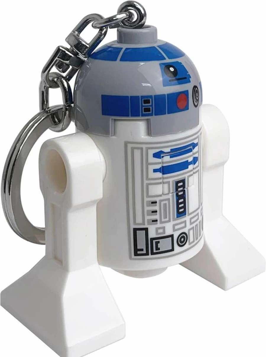IQ Star Wars R2-D2 LED Key Light - 2-Inch Tall Lego-Style Figure with USB Power, Desk Decor for Fans